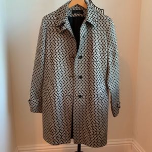 JONES NEW YORK 3/4 length jacket in gray/black button down front Sz 10